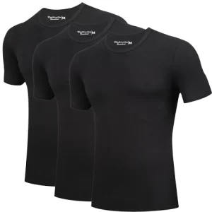 3 Sorte Rundhals Bambus T-Shirts