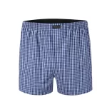 Vævet Boxershorts med Blå Tern