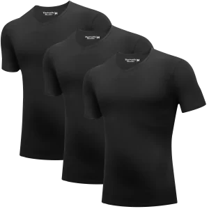 3 Sorte V-Hals Bambus T-Shirts