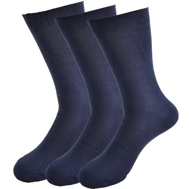 3 Navy Bambus Strømper