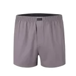 Grå vævede ensfarvede boxershorts