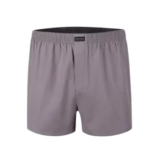 Grå vævede ensfarvede boxershorts